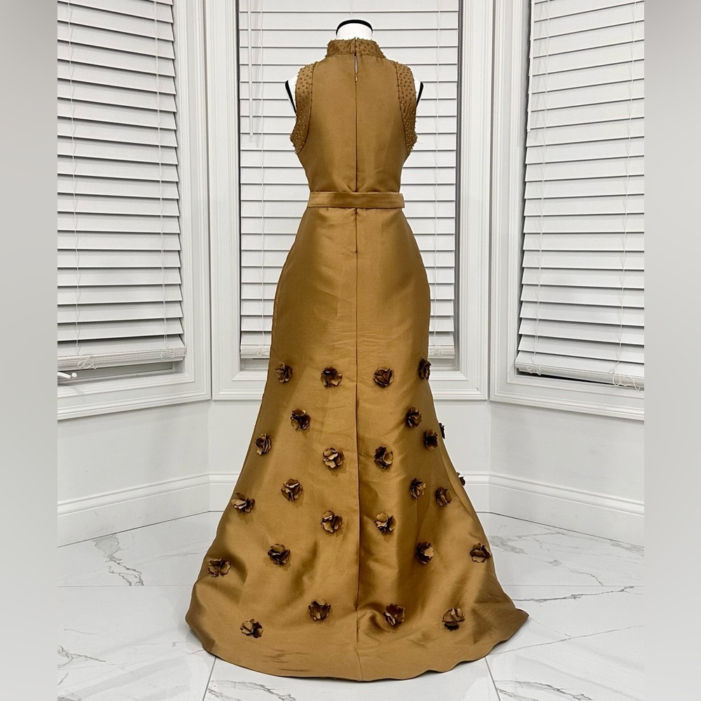 Elegant Gold Evening Gown